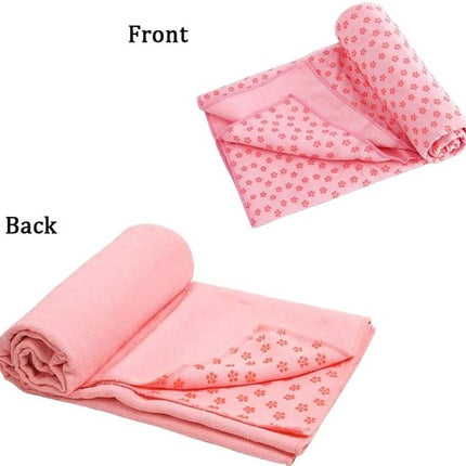 Yoga towel - Yoga towel - Yoga towel - Moisture-regulating and non-slip - Yoga towel - Quick-drying yoga mat fabric - Breathable yoga mat with mesh storage bag - Suitable for hot yoga, pilates and fitness - Pink.