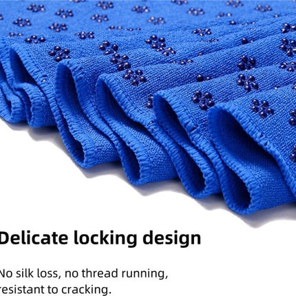 Yoga towel - Moisture-regulating and non-slip - Yoga towel - Quick-drying yoga mat fabric - Breathable yoga mat with mesh storage bag - Suitable for hot yoga, pilates and fitness - Blue.