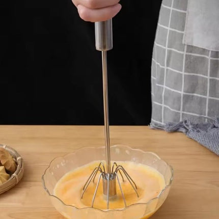 Egg Beater - Stainless Steel Egg Beater - Rotary Push Mixer (Semi-Automatic) - Kitchen Utensils - Egg Beater - Mini Mixer - Cookware.