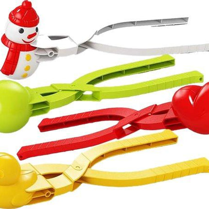 Snowball Maker for Kids | 4 Pieces - Ball/Heart/Duck/Snowman - Safe PP Material | Random Color.