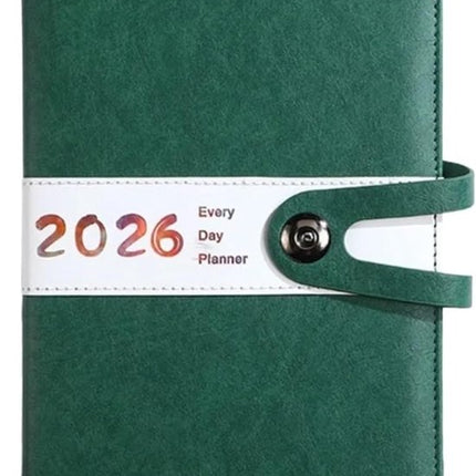 Agenda 2026 adults - Planner - Journal - Organizer - Business - Texture - PU material - A5 format - Vegetable.