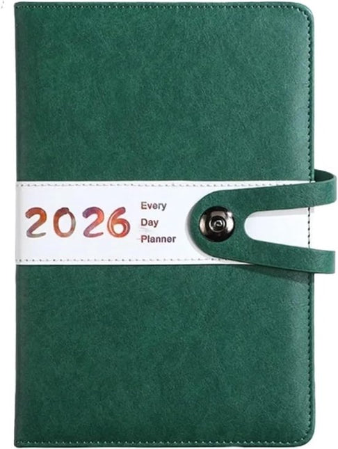 Agenda 2026 adults - Planner - Journal - Organizer - Business - Texture - PU material - A5 format - Vegetable.