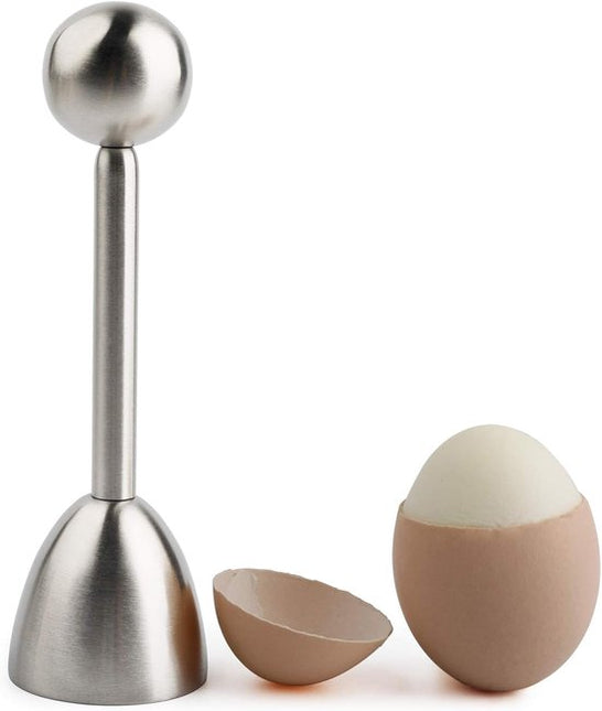 Egg Shell Cracker - Stainless Steel Manual Cutter for Perfect Cuts - Suitable for Soft- and Hard-Boiled Eggs.