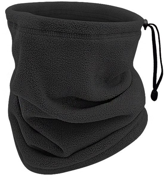 Winter Neck Warmer – Warm Ski Scarf and Face Covering against Cold and Wind – Comfortable and Thermal, Ideal for Skiing, Cycling and Outdoor Activities (Black).