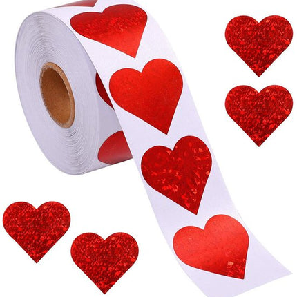 500 Heart Stickers – Valentine's Day Decoration – Heart-shaped Wall Stickers – Sticker Accessories for Birthdays, Parties and Special Occasions.
