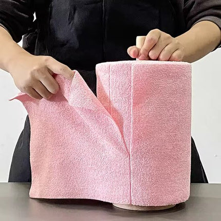 Dishcloth – 20 sheets per roll (25 × 25 cm) – Tear-off roll cloths – Reusable and durable – Multifunctional cleaning cloths for car, glass, floor, tiles, tables and kitchen.