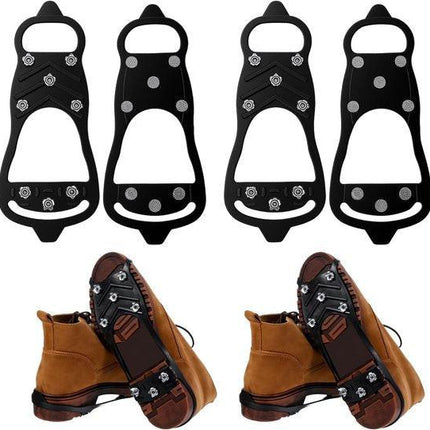 Snow boots with non-slip soles - Set of 2 - Safe walking on icy and snowy roads - Suitable for size M (40-45) - Non-slip studs - Suitable for winter walking, hiking, jogging, strolling and mountaineering.