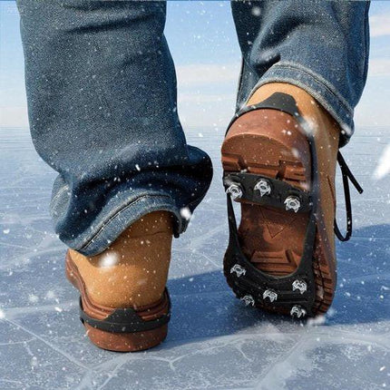 Snow boots with non-slip soles - Set of 2 - Safe walking on icy and snowy roads - Suitable for size M (40-45) - Non-slip studs - Suitable for winter walking, hiking, jogging, strolling and mountaineering.
