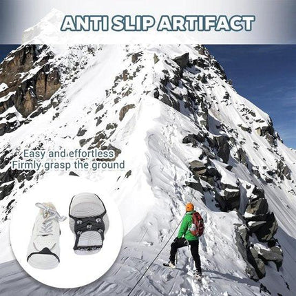 Snow boots with non-slip soles - Set of 2 - Safe walking on icy and snowy roads - Suitable for size M (40-45) - Non-slip studs - Suitable for winter walking, hiking, jogging, strolling and mountaineering.