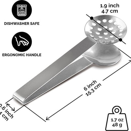 Tea tongs - lemon tongs - tea tongs - multifunctional ice cube and candy tongs - stainless steel tea tongs and pressing tool - an essential gift for tea lovers..