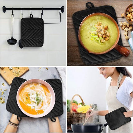 Heat Insulating Mat Set (4 pcs) - Placemats - Coasters - Thick Heat Insulating Gloves - Kitchen Tools for Baking.