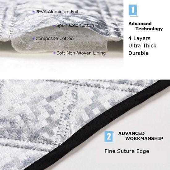 Car Windshield Cover - Thickened protective cover for the windshield - protects against snow, ice, frost, sun, UV rays, dust and water - ideal for SUVs - suitable for all seasons..