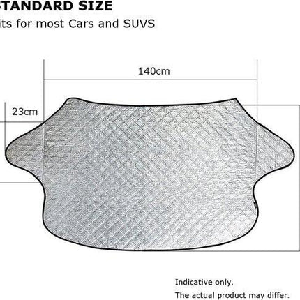 Car Windshield Cover - Thickened protective cover for the windshield - protects against snow, ice, frost, sun, UV rays, dust and water - ideal for SUVs - suitable for all seasons..