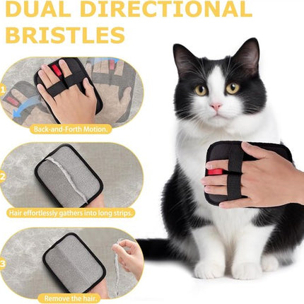 Pet Hair Removal Gloves - 2-Piece Set - Pet Hair Removal Brush - Anti-static Dog Hair Removal Gloves - Suitable for clothing, furniture, carpets, cat beds, etc..