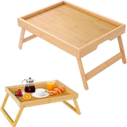 Folding table - Camping table - Portable folding table - Can be used as a dining table, TV table, laptop table, snack table, sofa table or work table - Natural wood color.