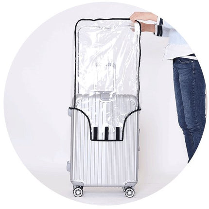 Luggage Cover - Transparent PVC Material - Waterproof and Scratch Resistant - Semi-transparent Luggage Cover - Suitable for Business Travel and Daily Use - 22.
