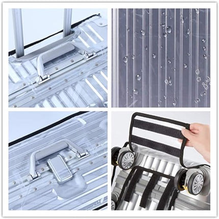 Luggage Cover - Transparent PVC Material - Waterproof and Scratch Resistant - Semi-transparent Luggage Cover - Suitable for Business Travel and Daily Use - 22.