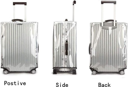 Luggage Cover - Transparent PVC Material - Waterproof and Scratch Resistant - Semi-transparent Luggage Cover - Suitable for Business Travel and Daily Use - 24.