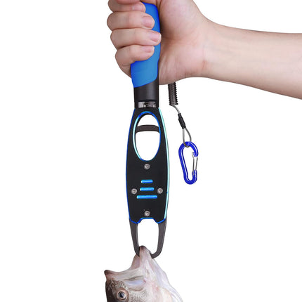 Fish Grabber with Scale - Non-Slip Handle - One-Handed Use - 360° Rotatable - Includes Wrist Strap.
