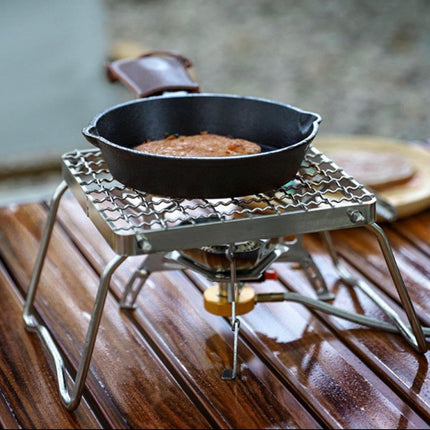 Folding Camping Grill - Stainless Steel 304 Cooking Grate with Folding Legs - Portable Charcoal and Cooking Stand - Lightweight BBQ Rack for Camping, Hiking and Backpacking.