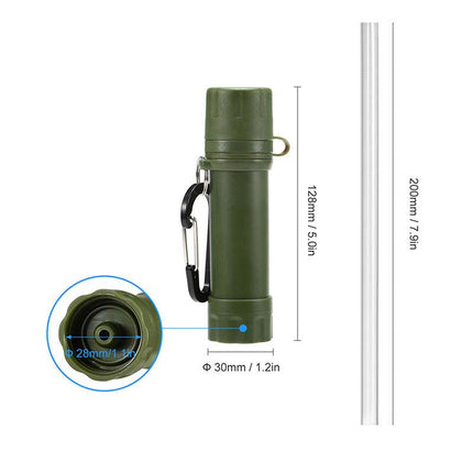 Water Stream Filter – Essential Camping Gear – 1200L Capacity – Extended Straw – For Hiking & Emergency Situations.