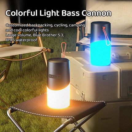 Bluetooth Speaker with LED Mood Lighting – 360° Sound & Light.