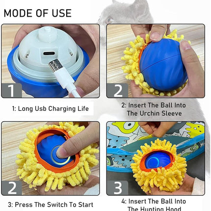 Play mat - Educational cat toy - USB automatic cat toy with three settings - 1 item.