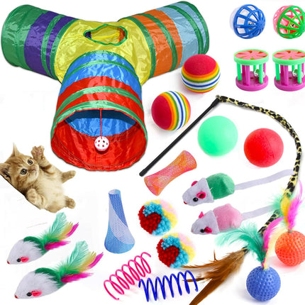 Tunnel toy - Cat maze - 3-way Y-shape - 22 pieces - Multifunctional.