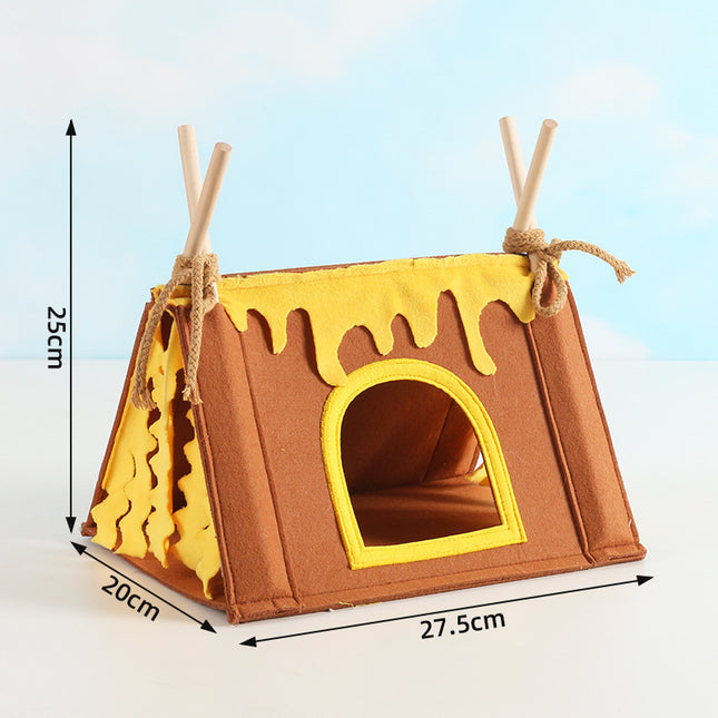 Guinea Pig Bed - Durable and Sturdy - Comfortable - Mini - Well Made - Brown - 1st.