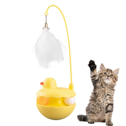 Cat Teaser - Interactive Cat Toy - Removable - Yellow - 1pc.