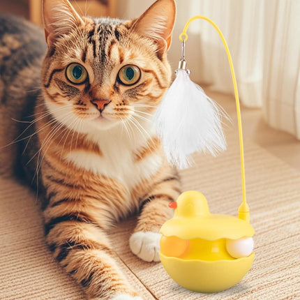 Cat Teaser - Interactive Cat Toy - Removable - Yellow - 1pc.