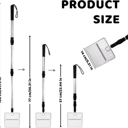 Cat Litter Scoop - Retractable - Metal - Portable - Multifunctional - 1st.