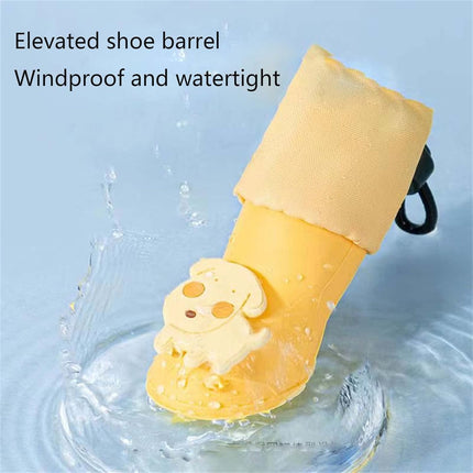 Dog Boots - Waterproof - Small and Medium Dogs - Yellow - Medium - 4 pcs.