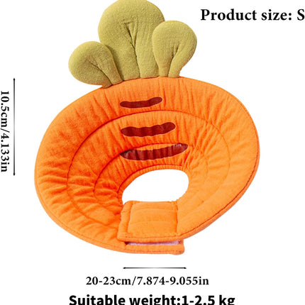Pet Cone Collar - Soft - Prevents Licking and Biting - Carrot - Small - 1st.