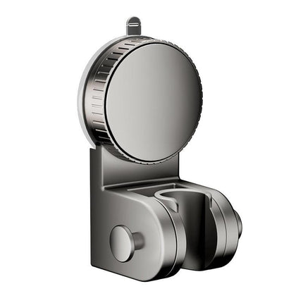 Shower Head Holder - Punch-Free - Strong Self-Adhesive - Hand Shower Tray - Gray - With Hook - 1 Pack.