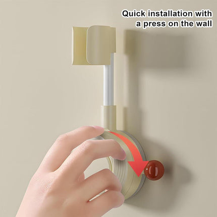 Shower head holder - Shower head holder with suction cup - Wall mounting, adjustable - with suction cup - No bumps - with hook - 1 piece.