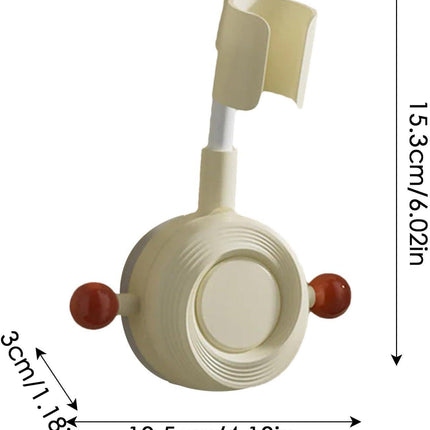 Shower head holder - Shower head holder with suction cup - Wall mounting, adjustable - with suction cup - No bumps - with hook - 1 piece.
