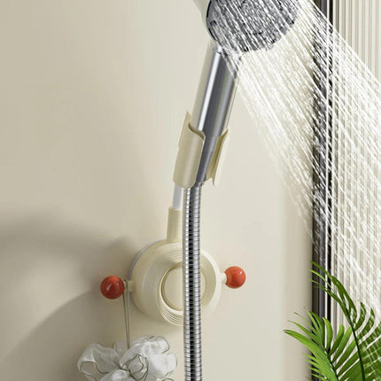 Shower head holder - Shower head holder with suction cup - Wall mounting, adjustable - with suction cup - No bumps - with hook - 1 piece.
