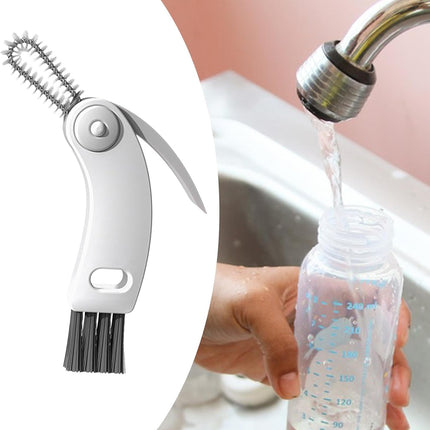 Bottle brush - bottle brush - cleaning brush - 3-in-1 cup lid brush - crevice groove cleaning - 1 pack.
