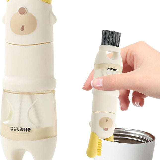 Bottle brush - bottle brush - cleaning brush - 5-in-1 brush head and bottle brush - multifunctional tool for cleaning water bottles.