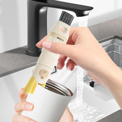 Bottle brush - bottle brush - cleaning brush - 5-in-1 brush head and bottle brush - multifunctional tool for cleaning water bottles.