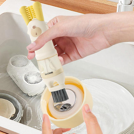 Bottle brush - bottle brush - cleaning brush - 5-in-1 brush head and bottle brush - multifunctional tool for cleaning water bottles.