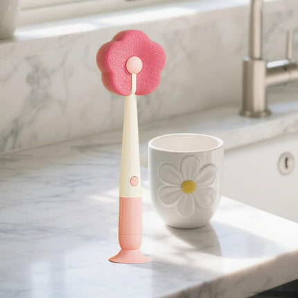 Bottle brush - bottle brush - cleaning brush - 3-in-1 cleaning brush - soft scrubbing texture - comes with two spare sponges - sponge cleaning brush.