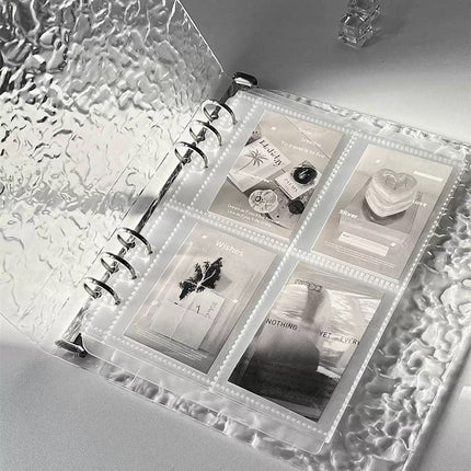 Photo Album - Contains 40 Transparent Pages - Ribbed Acrylic - 1 Pack.