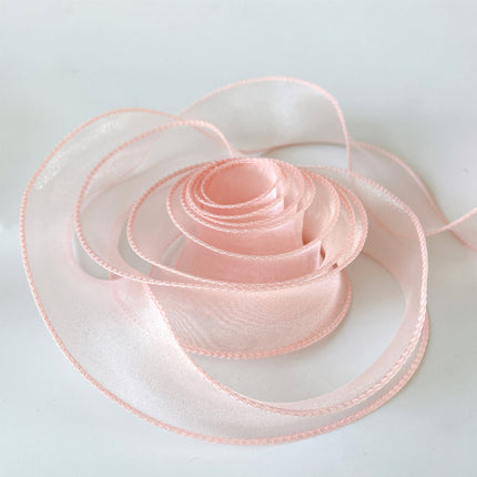 Gift ribbon - Gift wrapping ribbon - 40 m long - Pink ribbon - 1 pack.