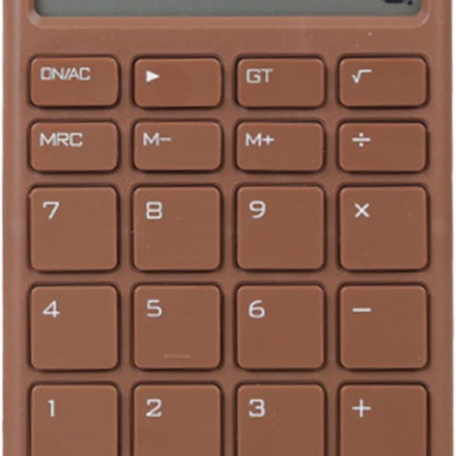 Calculator - with LCD display - Portable - Silent - Brown - 1 pack.