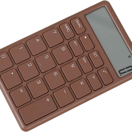 Calculator - with LCD display - Portable - Silent - Brown - 1 pack.