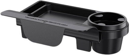 Car Key Box - Door and Window Pocket Accessory Organizer - with Cup Holder - Car Window Organizer - Key and Phone Organizer - Black.