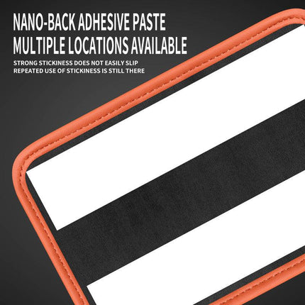 Car Key Box - Handy Bottle Holder for the Back Seat - Car Interior Accessory for Campers and Trucks - Orange - Leather.