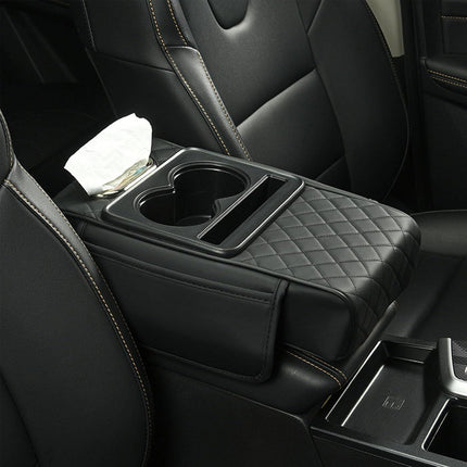 Car Key Box - Car Armrest Mat - Car Accessory Storage Mat - Wear-resistant and Anti-Fouling - Armrest Box Mat - Black.